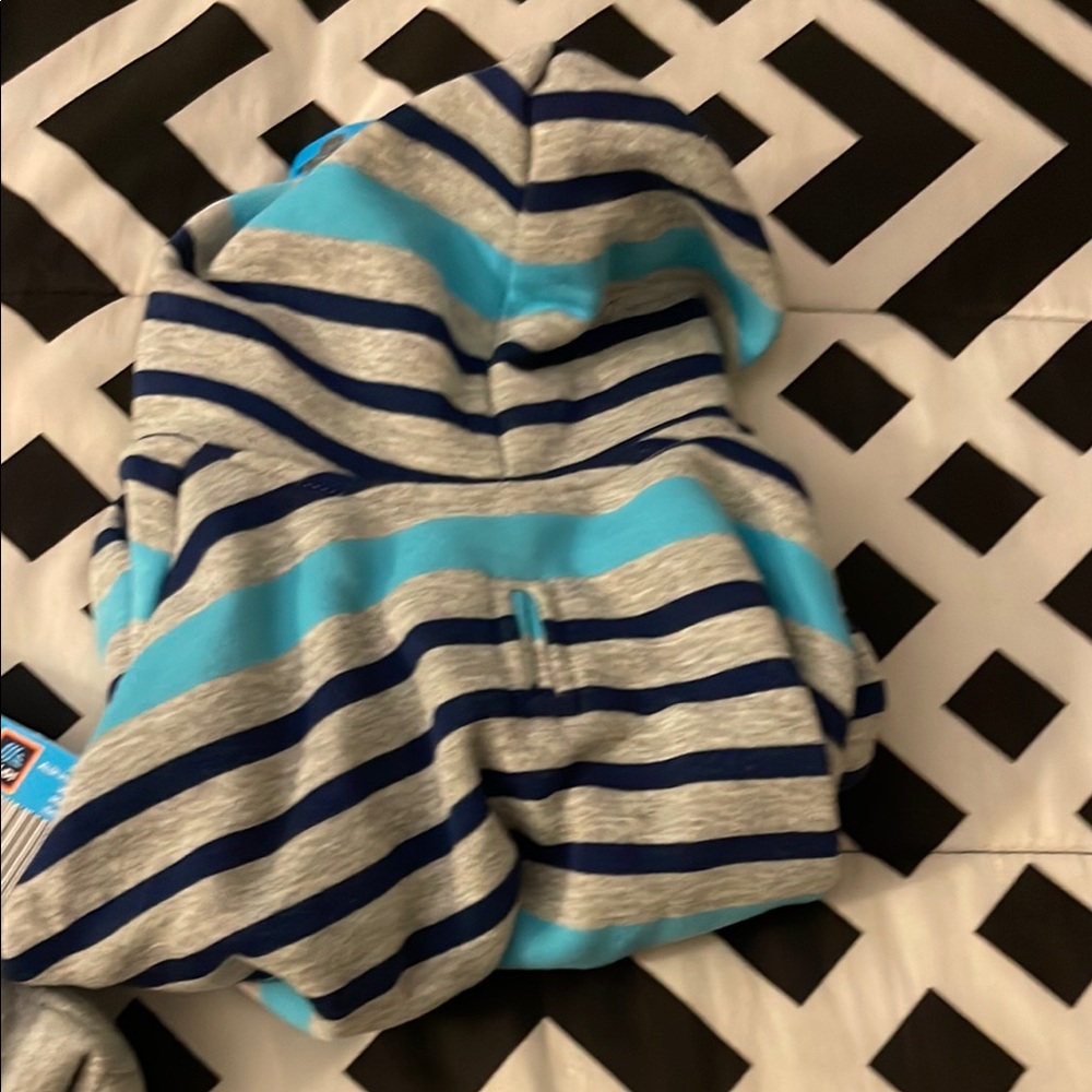 Striped Blue and Gray Hoodie for dogs